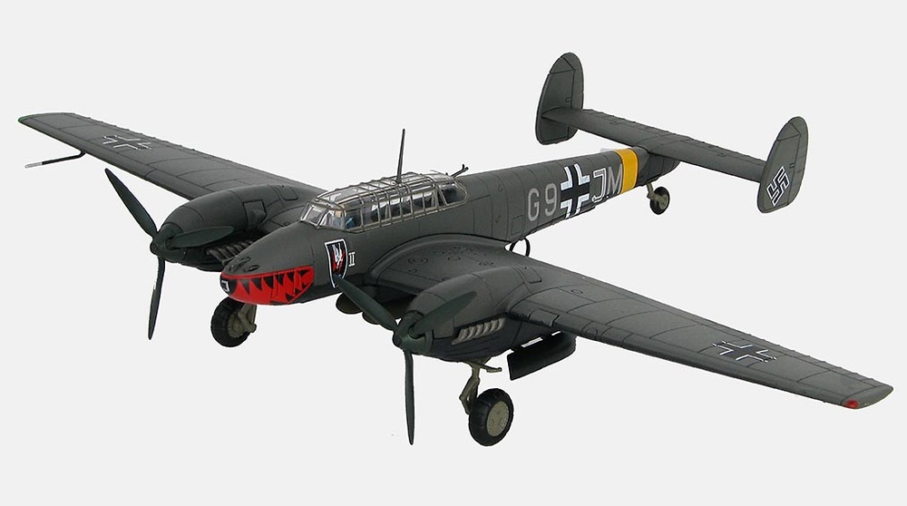 BF 110E-2, G9+JM, 4./N.JG1, Operation Donnerkeil, France, February, 1942,  1:72, Hobby Master